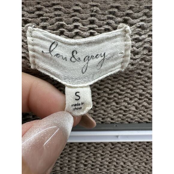 Womens Ian & Grey Sweater Size Small Brown Long Sleeve Open Front Cardigan - Picture 5 of 12